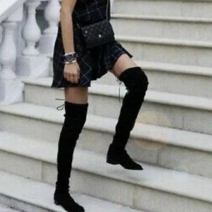 Stuart Weitzman Lowland Black Suede Boots